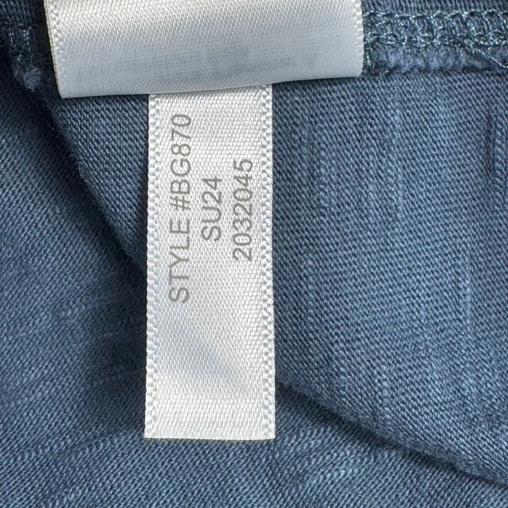 J. Crew BG870‎ Slub Cotton Button Down Shirt Mens XXL Blue Short Sleeve Knit